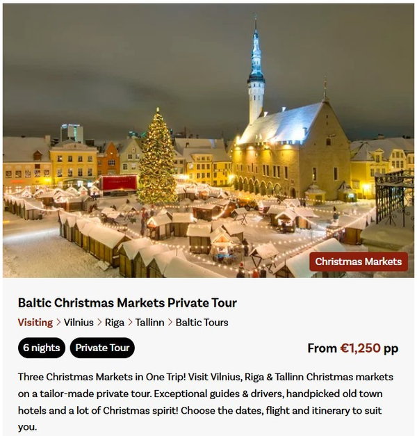 Baltic Christmas Markets Private Tour
