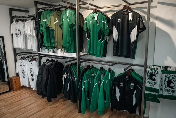 Blyth Spartans club shop merchandise