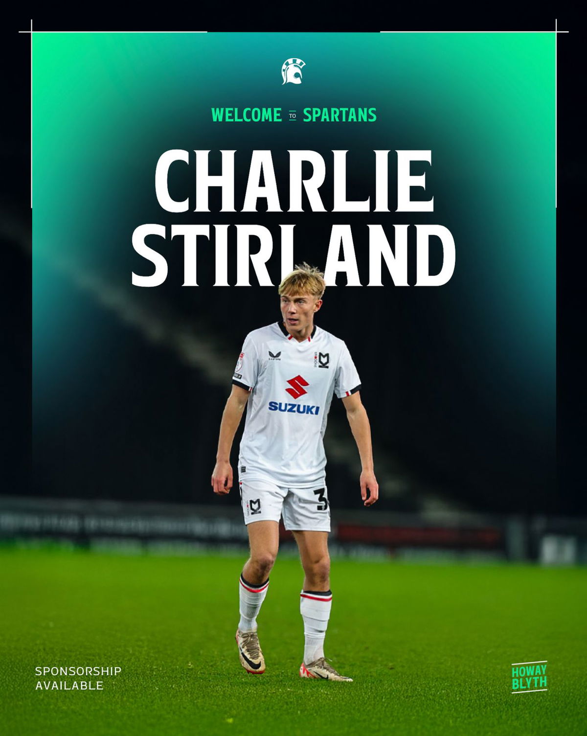 Charlie Stirland signs for Spartans - Blyth Spartans