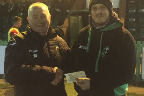 Donation | Supporters Club give further donation to the Football Club