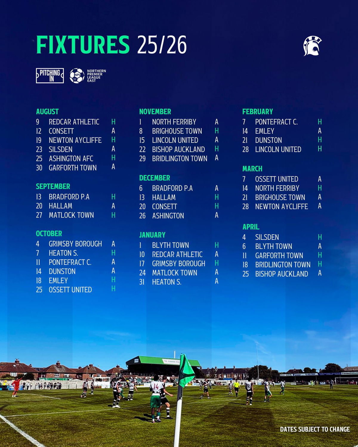 Fixture Post Football Fixtures - 2025/26 - Blyth Spartans