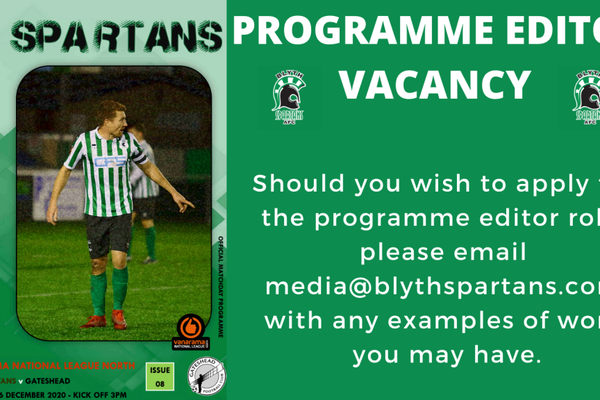 Media Vacancy | Programme Editor