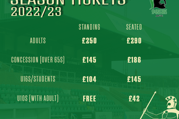 News | 2022/23 Season ticket and matchday admission prices confirmed