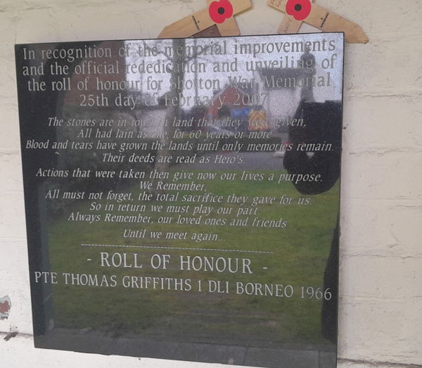 Shotton Colliery War Memorial In Shotton - Fabulous North