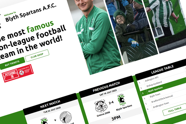 A custom football platform for Blyth Spartans