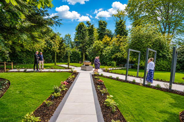 A view of the whole spa garden at Riverhills