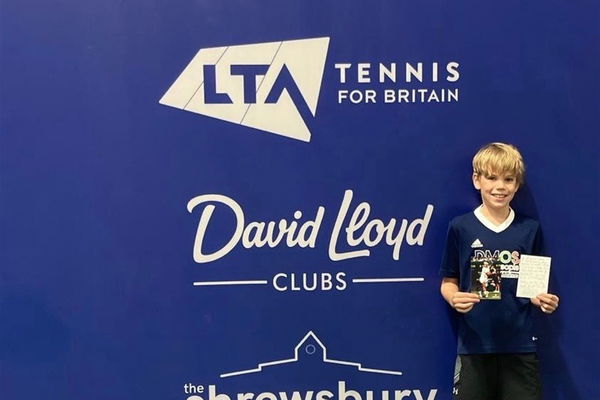 W100 Shrewsbury ball crew member William's special delivery from Roger Federer