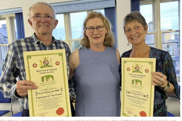 Introducing Alan Winlow, MBE, Freeman of Whitton and Tosson, Rothbury Tree Warden