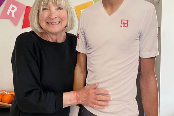 Age is no barrier to having fun on the tennis court...