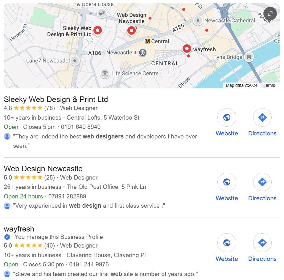 Google Reviews Map